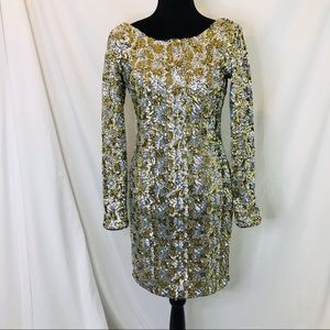 Gianni Bini Long Sleeve Sequin Dress